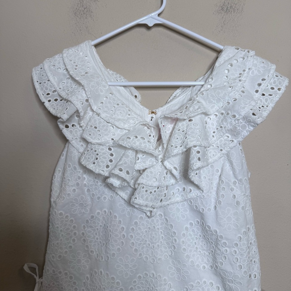 Lilly Pulitzer Emiline Circle Bloom Eyelet Romper - Picture 4 of 13